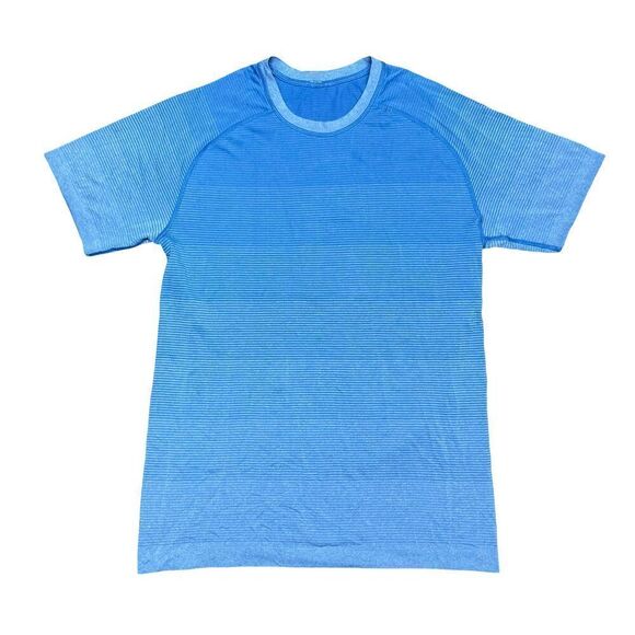 Lululemon Men's Static Storm Stripe Metal Vent Tech Short Sleeve 2.0 Shirt M - Picture 1 of 7